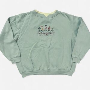 Shenanigans mint green vintage grandma sweatshirt